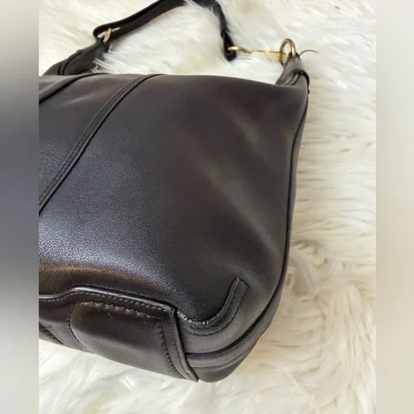 Vintage Coach 6950 Amanda Hobo Shoulder Bag Purse Black Leather - Picture 6 of 13